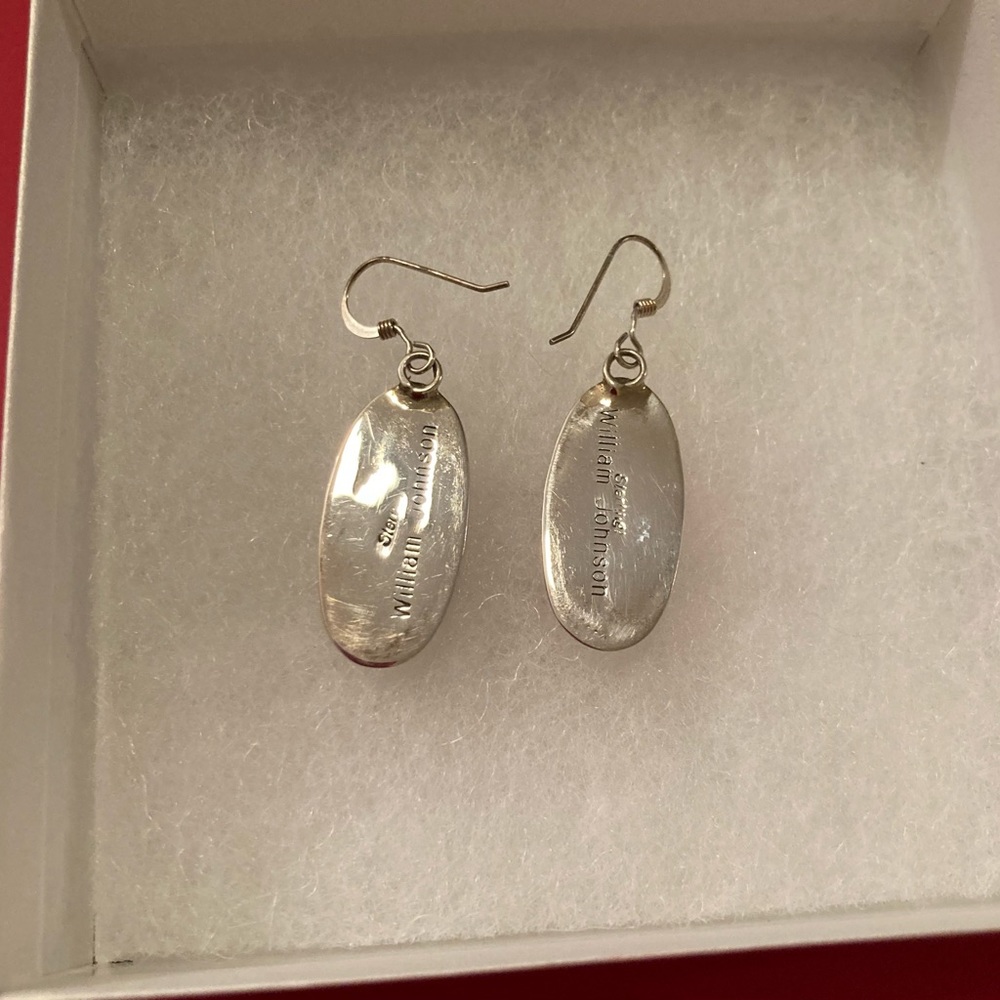 Native American Spiny Oyster/Opal Inlay Earrings ~ New - Picture 8 of 10